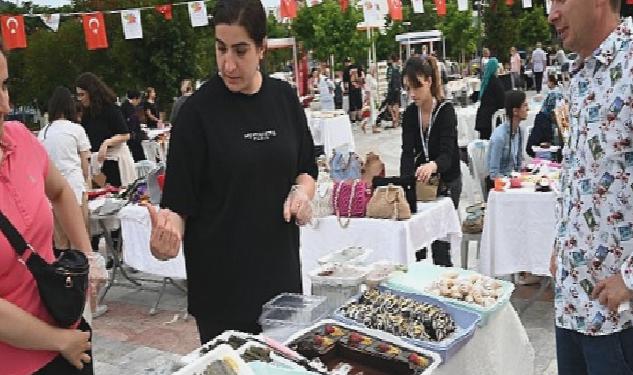 Kemer’de üreten ev hanımları kermesi yapıldı