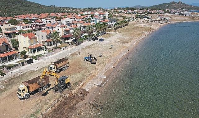 Cunda Arka Deniz iş makineleriyle baştan sona temizlendi