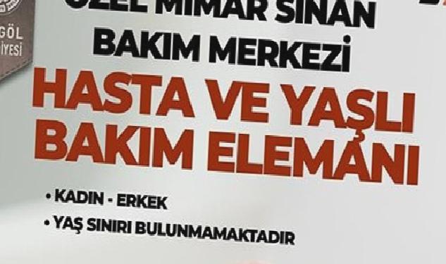 Hasta Ve Yaşlı Bakım Personelleri Alınacak