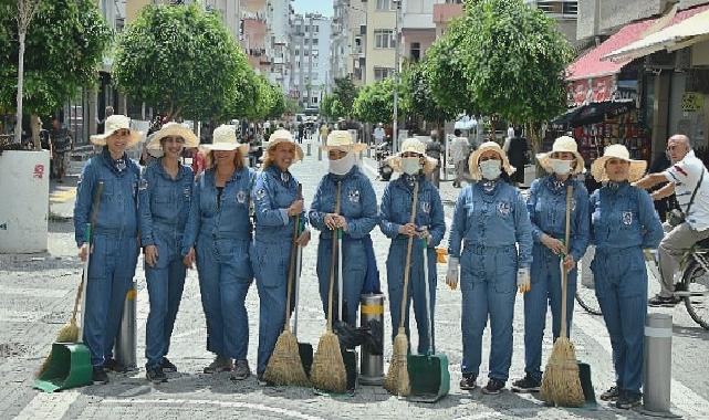 Kadın süpürgeciler Yenişehir’e toz kondurmayacak