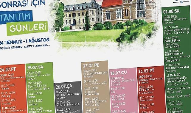 Boğaziçi Üniversitesi Tanıtım Günleri 24 Temmuz-1 Ağustos’ta Güney Kampüs’te gerçekleşecek