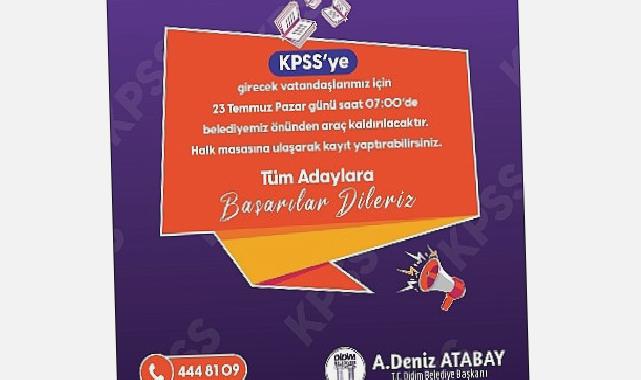 Didim Belediyesi’nden KPSS’ye girecekler için ücretsiz otobüs