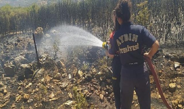 Antalya Büyükşehir Belediyesi’nin kadın itfaiyecilerinden hızlı müdahale