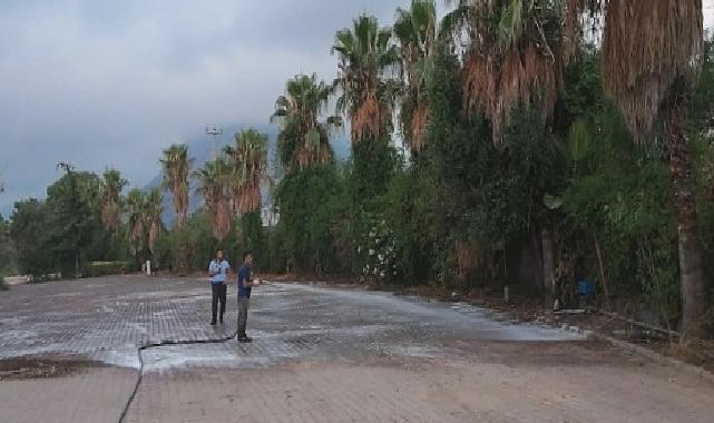 Antalya Büyükşehir ekipleri karavan park tahliyesini tamamladı