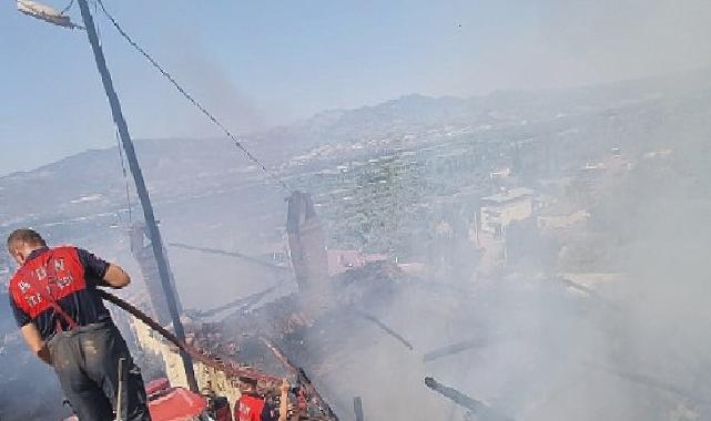 Aydın Büyükşehir Belediyesi İtfaiyesi’nden Bozdoğan’daki yangına müdahale