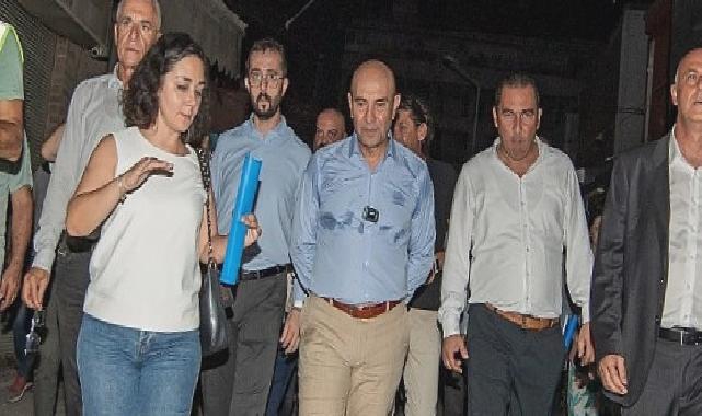 Başkan Soyer, Kemeraltı’ndaki gece çalışmalarını inceledi