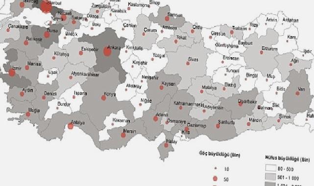 TÜİK: Türkiye’de 2022 yılında 2 milyon 791 bin 156 kişi iller arasında göç etti