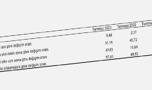 Tüketici fiyat endeksi (TÜFE) yıllık yüzde 47,83, aylık yüzde 9,49 oldu