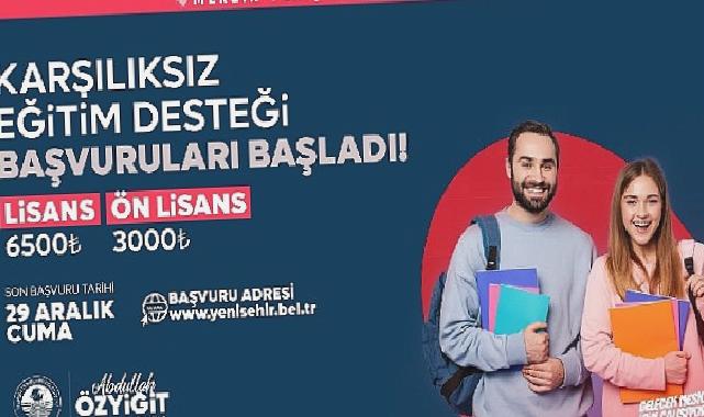 Yenişehir Belediyesinin karşılıksız eğitim desteği başvuruları başladı