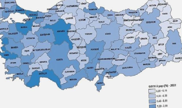 Gayrisafi Yurt İçi Hasıladan (GSYH) en yüksek payı yüzde 30,4 ile İstanbul aldı