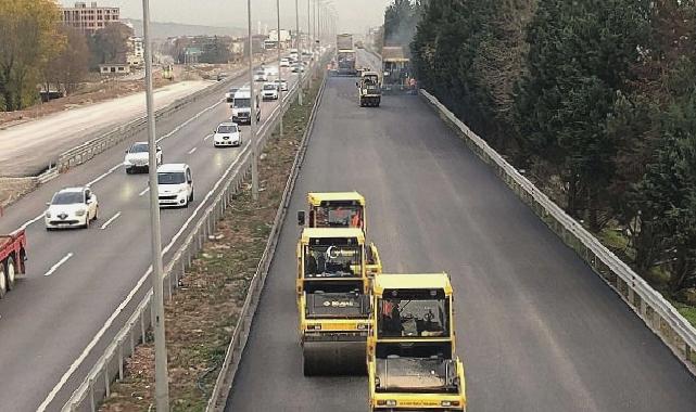 Kocaeli Stadyum yolunda D-100 Ankara yönü asfaltlandı