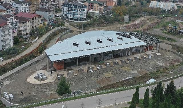 Yeni Gölcük terminalinde çatı imalatı tamam