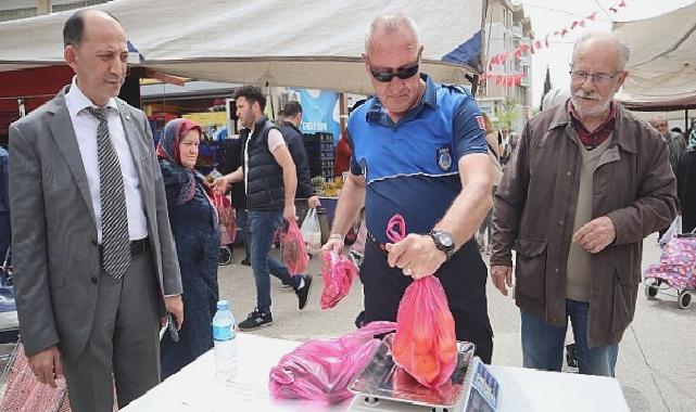 Zabıta ekipleri pazarda denetim yaptı