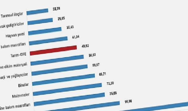 Tüik: Tarımsal girdi fiyat endeksi (Tarım-GFE) yıllık %49,93 arttı, aylık %1,16 arttı